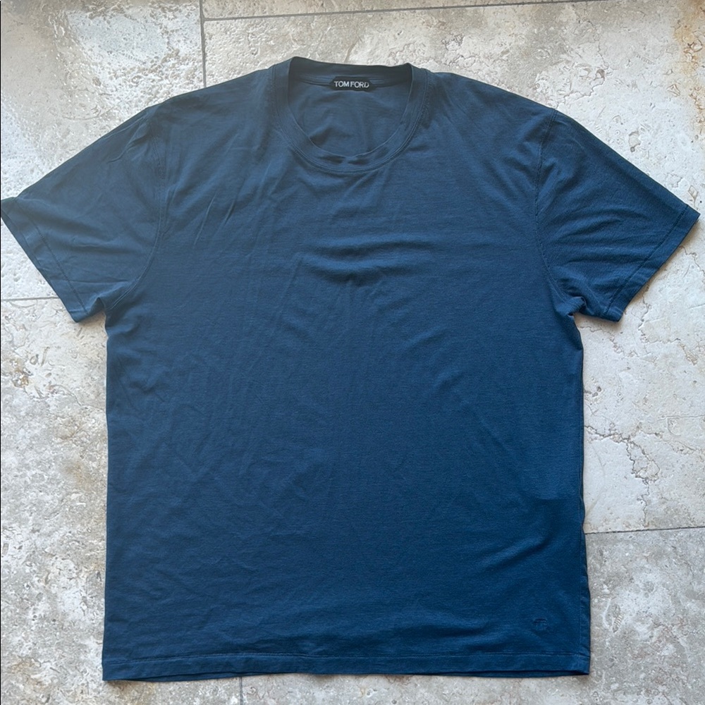 Tom Ford Men's Navy Blue T-Shirt